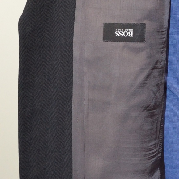 Hugo Boss 44L Sport Coat Blazer Suit Jacket Dark G - Picture 7 of 8